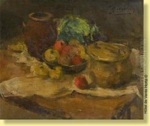 Nature Morte Aux Fruits Et Legumes by Victor Simonin