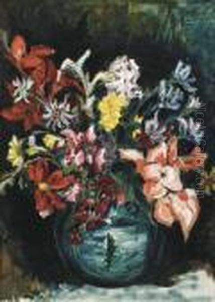Flowers In A Chinese Vase by Victor Simonin