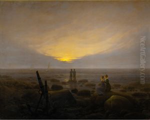 Moonrise over the Sea by Caspar David Friedrich
