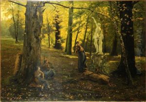 Mere Et Enfant Dans Le Parc by Jan Frans Simons