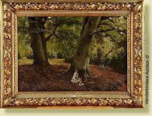 Enfant Assis En Foret Enfant Assis En Foret