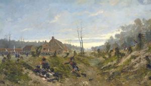 Tafereel Uit De Boerenkrijg by Jan Frans Simons