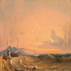 Three Arabs At Their Boat Three Arabs At Their Boat