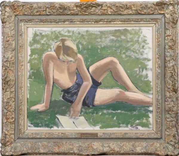 Lasande Ung Man - view 1