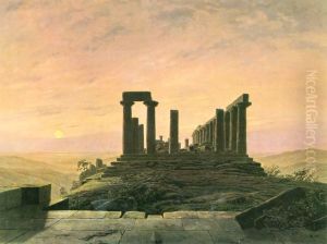 Temple in Agrient by Caspar David Friedrich