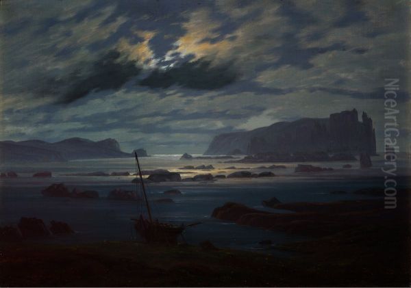 Northern Sea in the Moonlight - view 1