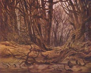 Forest in the late autumn by Caspar David Friedrich