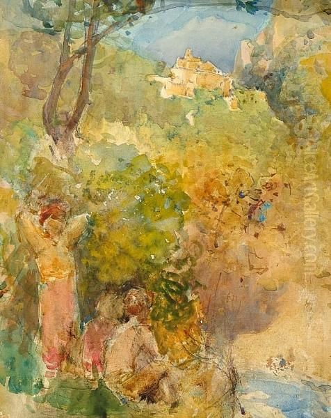 Figures By A River - view 1