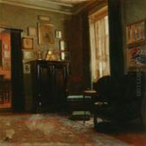Interior With Sunshinethrough The Window by Knud Sinding