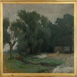 Summer Landscape With Afarm Summer Landscape With Afarm
