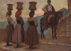 Watercarriers On A Hill Path