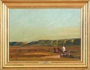 An Evening Harvest Scene An Evening Harvest Scene
