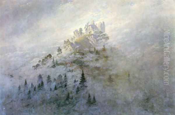 Morning fog in mountains - view 1
