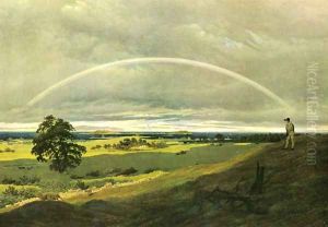 Landscape with rainbow by Caspar David Friedrich