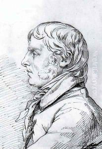 Self-portrait in profile by Caspar David Friedrich