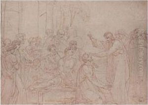 The Parable Of The Blind; A Sketch For A Picture Of The Entombment by Henry Singleton