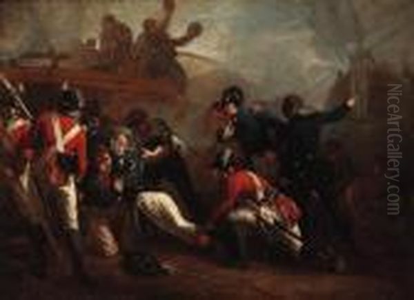 The Death Of Nelson At The Battle Of Trafalgar by Henry Singleton