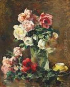 Still Life With Roses And Yellow Cup