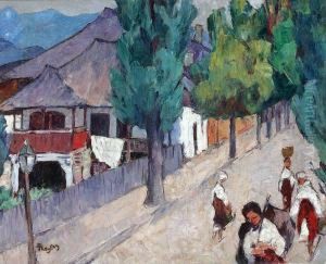 Street From Curtea De Arges by Ion Theodorescu Sion