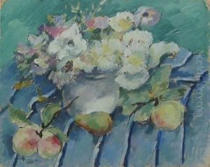 Natura Statica Cu Flori Si Fructe by Ion Theodorescu Sion