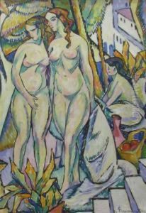 Nudes In Landscape by Ion Theodorescu Sion
