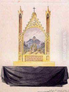 The Cross in front of a Rainbow in the Mountains by Caspar David Friedrich