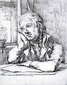 Self-portrait with Raised Arm by Caspar David Friedrich