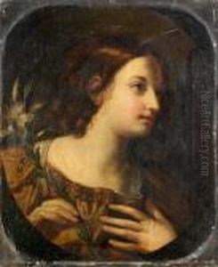 The Annunciating Archangel Gabriel by Elisabetta Sirani