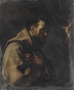 San Francesco In Preghiera by Elisabetta Sirani