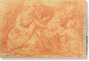 Holy Family With John Thebaptist by Elisabetta Sirani