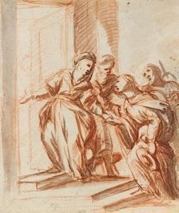 La Visitation (recto) ; Scene Religieuse Au Crayon Noir (verso)