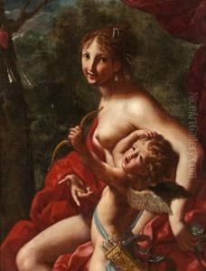 Venus Och Cupido by Elisabetta Sirani