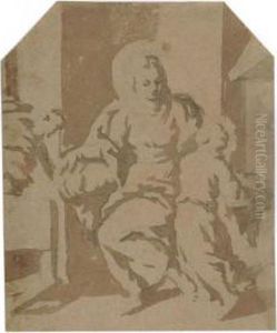 Maria Blickt Auf Den Johannesknaben. Maria Blickt Auf Den Johannesknaben.