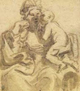 Madonna Con Il Bambino by Elisabetta Sirani