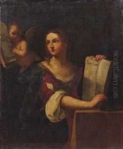 La Sibilla Olio Su Tela by Elisabetta Sirani