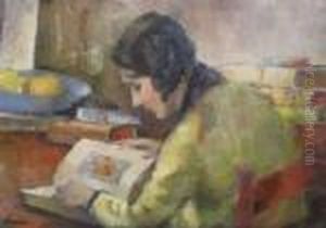 Girl Reading by Francisc Sirato