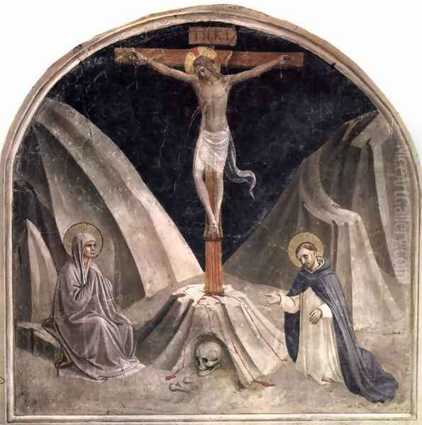 Crucifixion with Mary and St. Dominic, Golgathaberg and skull Adams - view 1