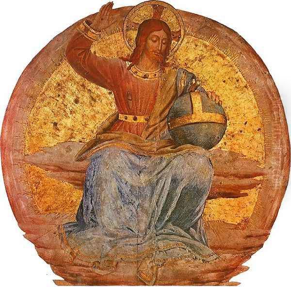 Christ in Majesty, 1447, detail of the fresco on the ceiling of the Cappella di San Brizio Cathedral, Orvieto - view 1