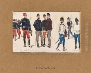 Uniformstudien Einer Ungarischen Honved-kavallerie by Franz Skarbina