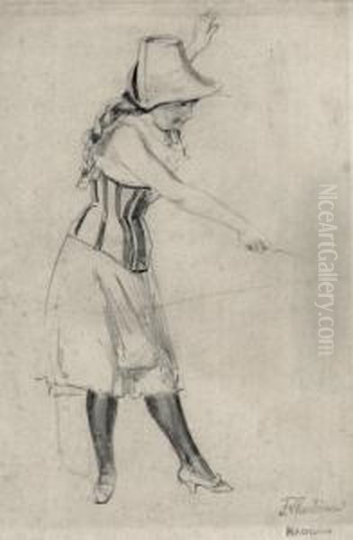Dompteurin Mit Gerte In Der Hand - view 1