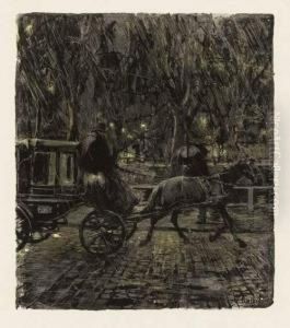 Droschke Im Regen