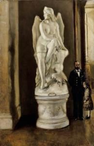 Madchen Im Museum by Franz Skarbina