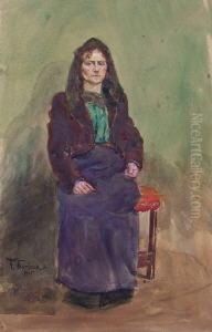 Sitzende Frau