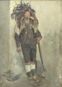 Meraner Weinhuter by Franz Skarbina