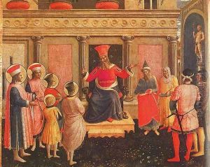 Saint Lawrence Distributing Alms, 1447-49 by Angelico Fra