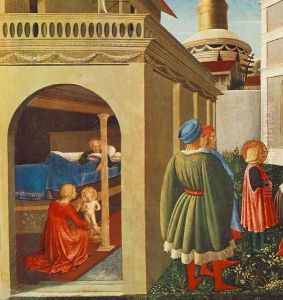 Story of St Nicholas, Birth of St Nicholas (detail) 1437 by Angelico Fra