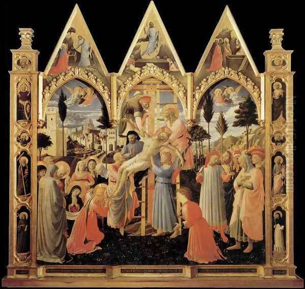Deposition from the Cross (Pala di Santa Trinità) 1437 - view 1