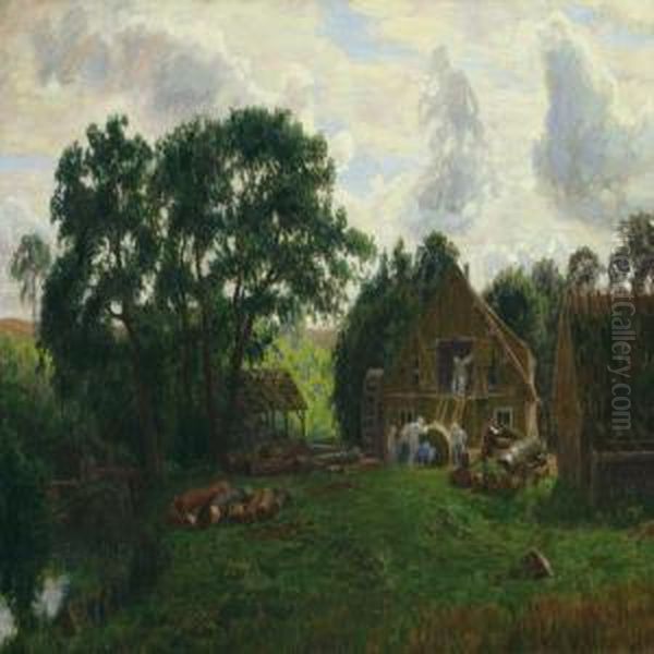Working At The Watermill - view 1