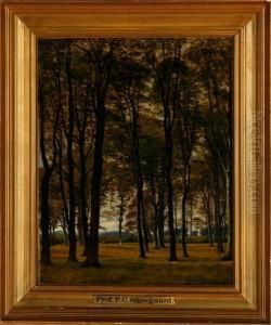 A Danish Forest Scenery by Peter Christian T. Skovgaard