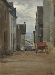 Street In Lepaud1887 by Christian Eriksen Skredsvig